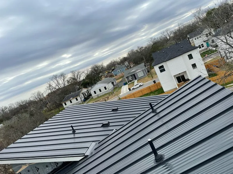Standing seam metal roof panels with vents for Skylight Repair in Nicholasville
